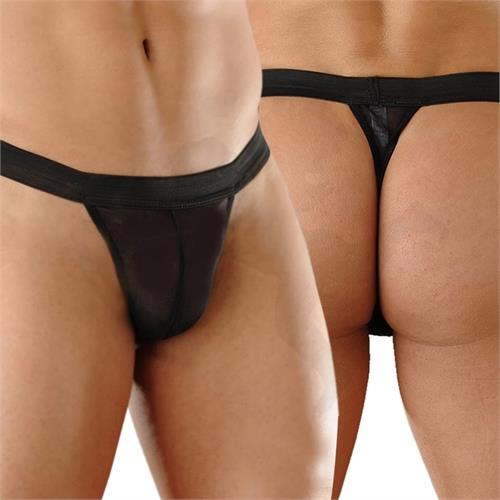 Tanga de tul negra elastico ancho
